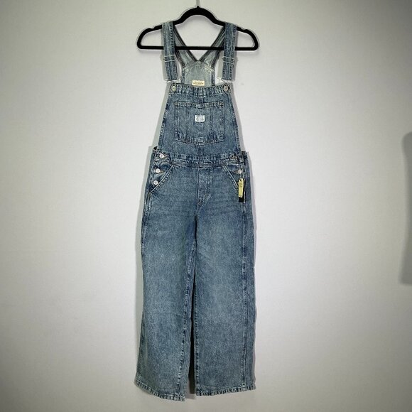 Levi's Women's Size XS Premium Full Length Baggy Overalls NWT - Picture 1 of 4